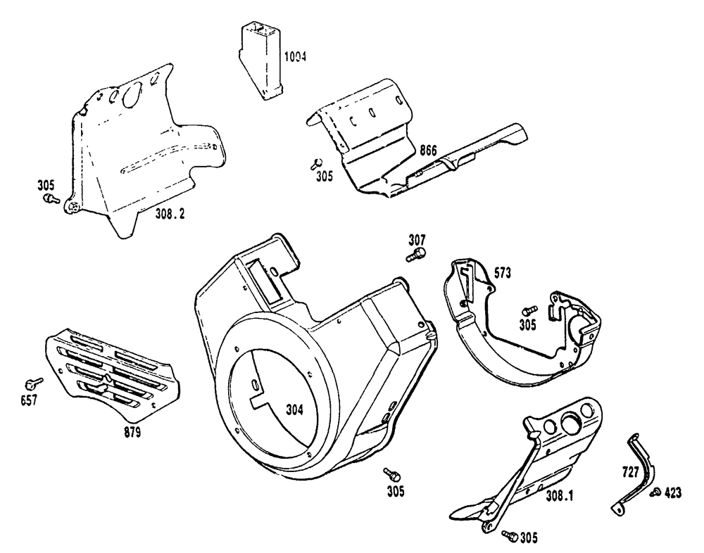 Exhaust Replacement Parts Diagram and Parts List for 9163-0-4W113A  Briggs and Stratton Generator